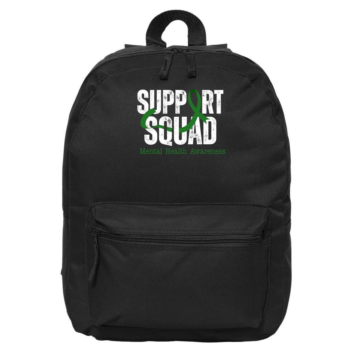 Support Squad Mental Health Awareness Green Ribbon 16 in Basic Backpack