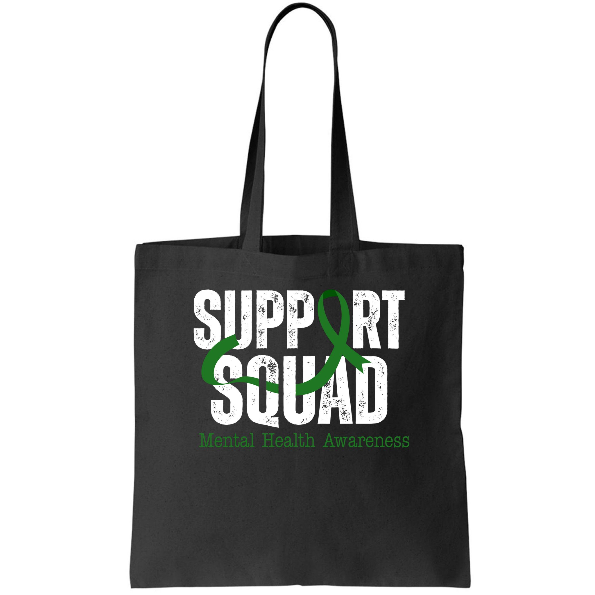Support Squad Mental Health Awareness Green Ribbon Bag