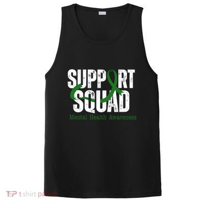 Support Squad Mental Health Awareness Green Ribbon PosiCharge Competitor Tank