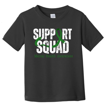 Support Squad Mental Health Awareness Green Ribbon Toddler T-Shirt