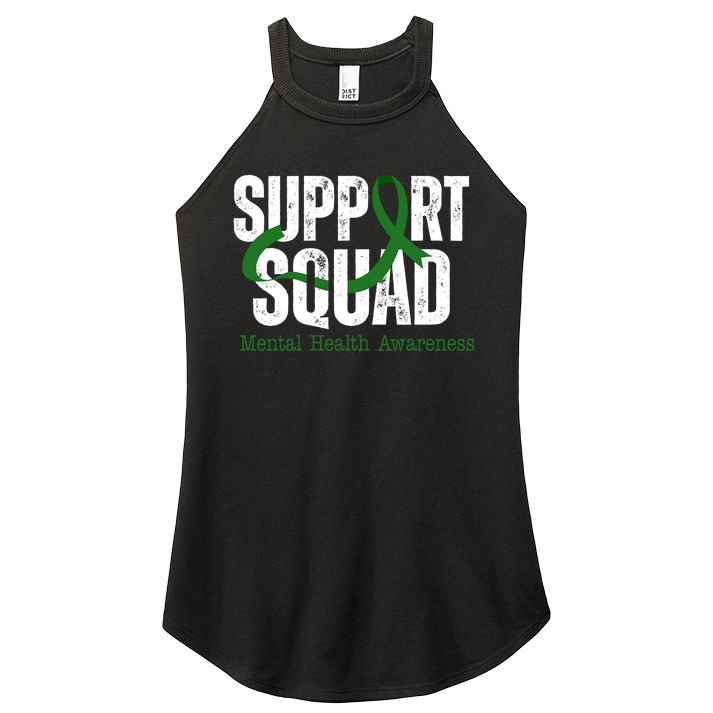 Support Squad Mental Health Awareness Green Ribbon Women's Perfect Tri Rocker Tank