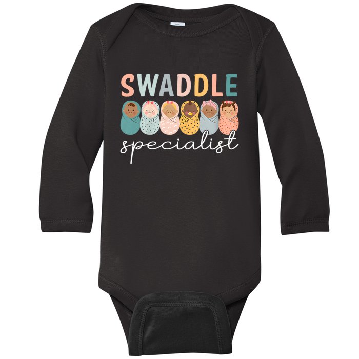 Swaddle Specialist Nicu Mother Baby Nurse Tech Neonatal Icu Nurse Day Baby Long Sleeve Bodysuit