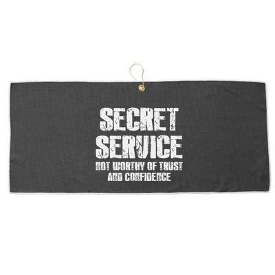 Secret Service Not Worthy Of Trust Secret Service Fail Trump Large Microfiber Waffle Golf Towel