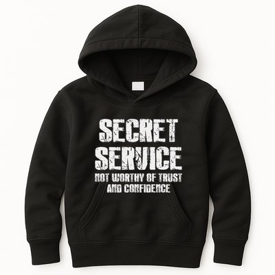 Secret Service Not Worthy Of Trust Secret Service Fail Trump Kids Hoodie