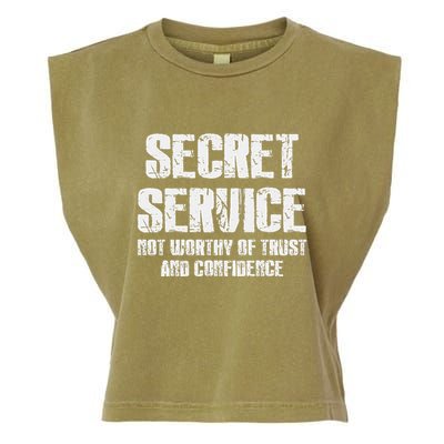 Secret Service Not Worthy Of Trust Secret Service Fail Trump Garment-Dyed Women's Muscle Tee