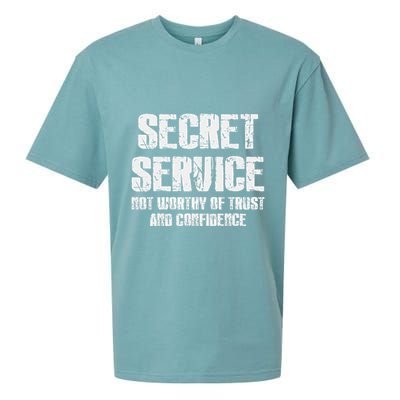 Secret Service Not Worthy Of Trust Secret Service Fail Trump Sueded Cloud Jersey T-Shirt