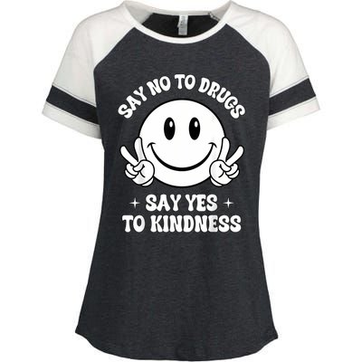 Say Ssy Not Drugfree Say Yes To Kidrugfree Say Yes To Kindness Red Ribbon Week Enza Ladies Jersey Colorblock Tee