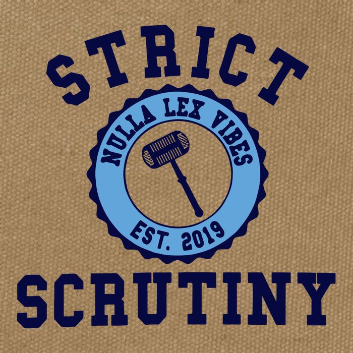 Strict Scrutiny Nulla Lex Vibes Est 2019 Cotton Canvas Backpack