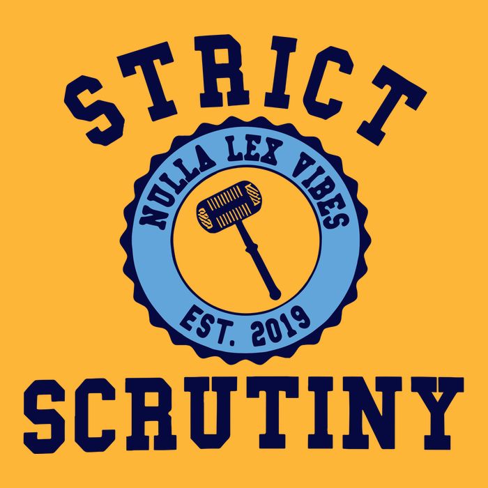 Strict Scrutiny Nulla Lex Vibes Est 2019 Pom Pom 12in Knit Beanie