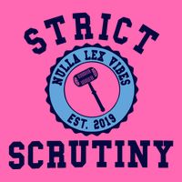 Strict Scrutiny Nulla Lex Vibes Est 2019 Stripe Pom Pom Beanie