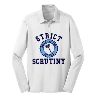 Strict Scrutiny Nulla Lex Vibes Est 2019 Silk Touch Performance Long Sleeve Polo