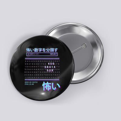 Severanc Scary Numbers Cyber Punk  Button