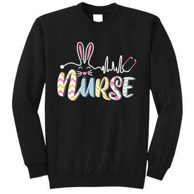 Stethoscope Scrub Nurse Life Easter Day Cute Bunny With Eggs Sweatshirt