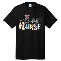 Stethoscope Scrub Nurse Life Easter Day Cute Bunny With Eggs Tall T-Shirt