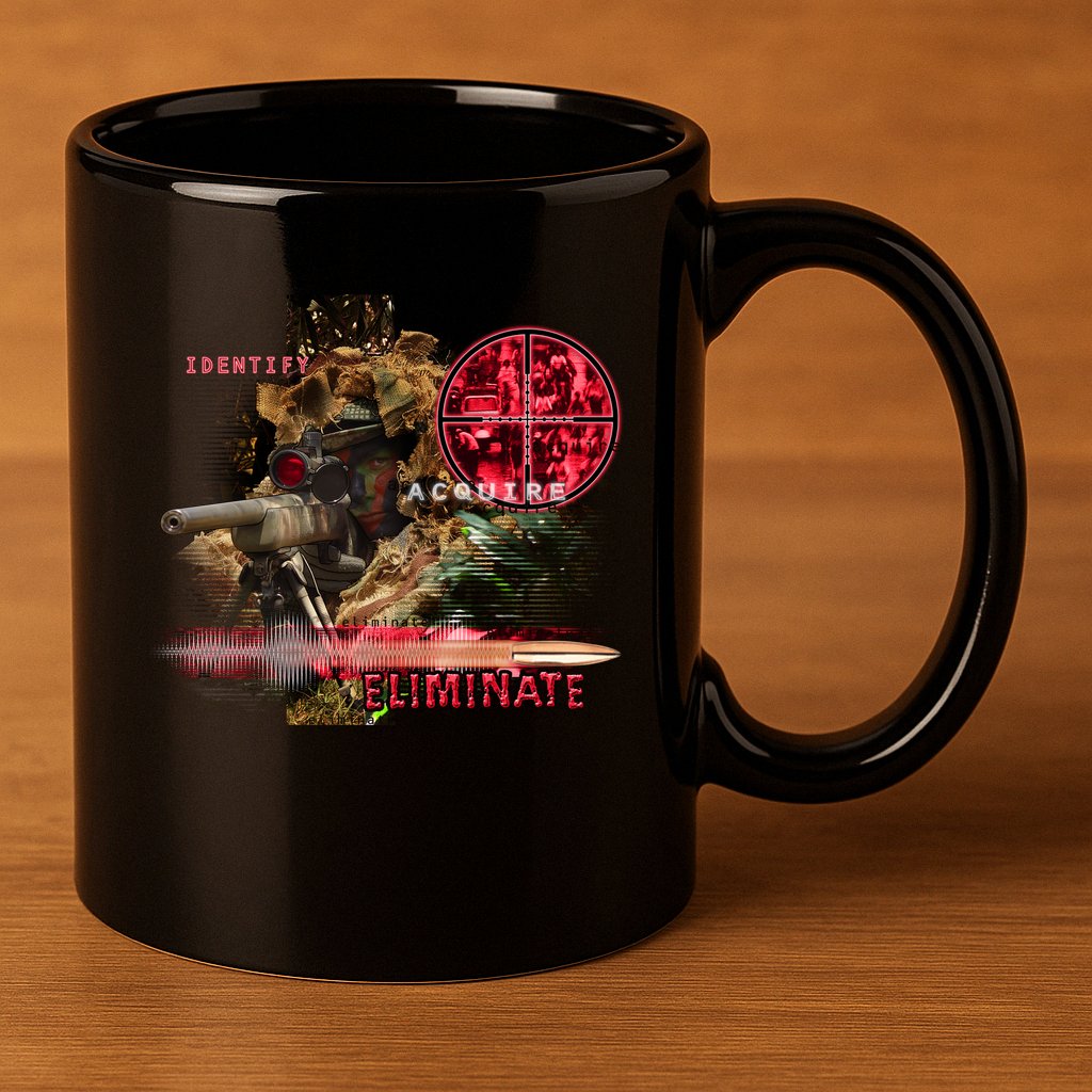 Sniper 11oz C Handle Ceramic Mug