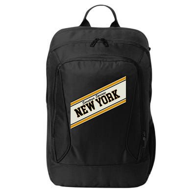 Saratoga Springs New York Varsity Logo City Backpack