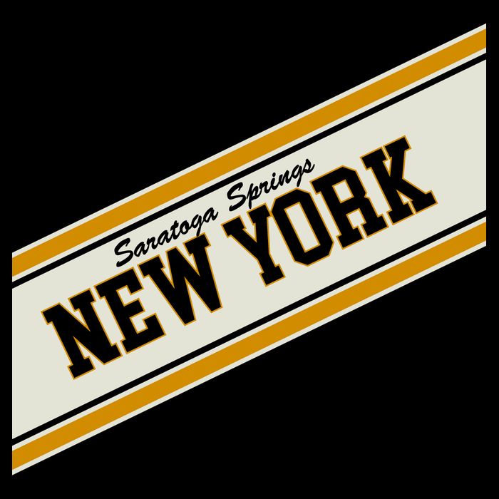 Saratoga Springs New York Varsity Logo Flatbill Hat