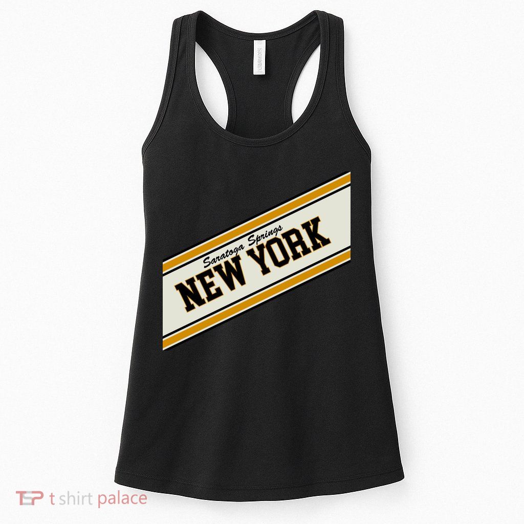 Saratoga Springs New York Varsity Logo Womens Tank Top