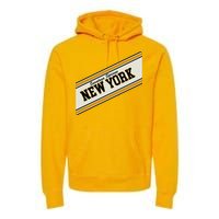 Saratoga Springs New York Varsity Logo Premium Hoodie