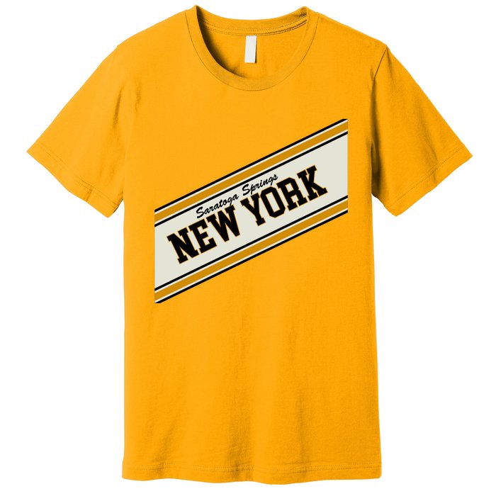 Saratoga Springs New York Varsity Logo Premium T-Shirt