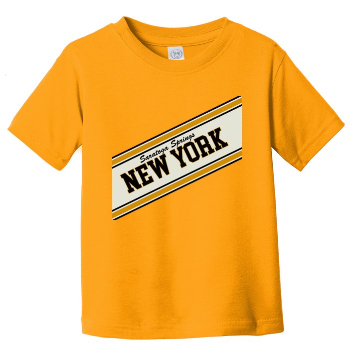 Saratoga Springs New York Varsity Logo Toddler T-Shirt