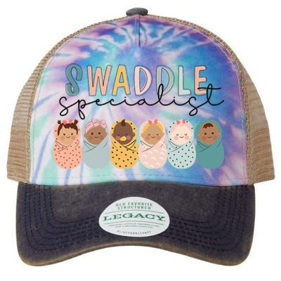 Swaddle Specialist NICU Mother Baby Nurse Tech Neonatal ICU Legacy Tie Dye Trucker Hat