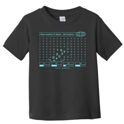 Severance Scary numbers _ Macrodata Refinement Toddler T-Shirt