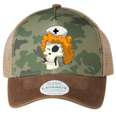 Skull Skeleton Nurse Cool Gift Legacy Tie Dye Trucker Hat