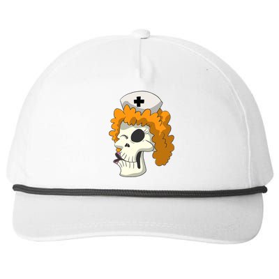 Skull Skeleton Nurse Cool Gift Snapback Five-Panel Rope Hat