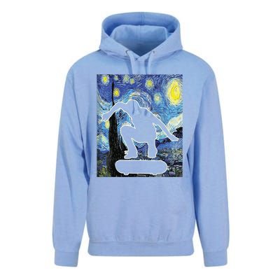 Skateboarding Starry Night Skateboard Van Gogh Unisex Surf Hoodie