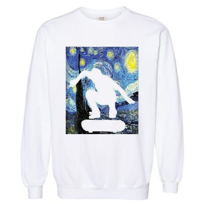 Skateboarding Starry Night Skateboard Van Gogh Garment-Dyed Sweatshirt