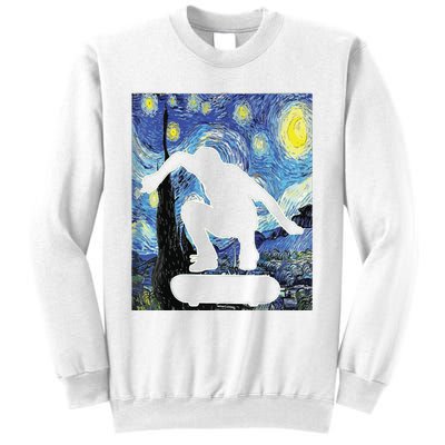 Skateboarding Starry Night Skateboard Van Gogh Sweatshirt