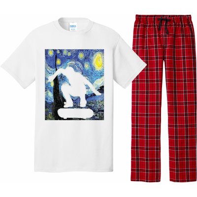 Skateboarding Starry Night Skateboard Van Gogh Pajama Set