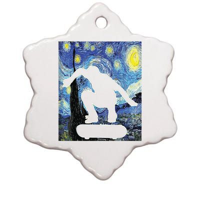 Skateboarding Starry Night Skateboard Van Gogh Ceramic Star Ornament