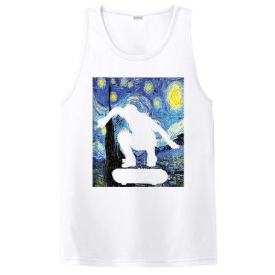 Skateboarding Starry Night Skateboard Van Gogh PosiCharge Competitor Tank