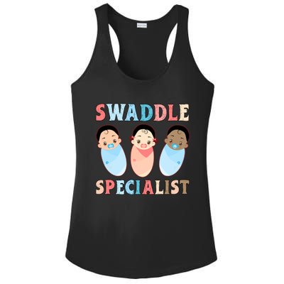 Swaddle Specialist Nicu Labor And Delivery Icu Nurse Gift Ladies PosiCharge Competitor Racerback Tank