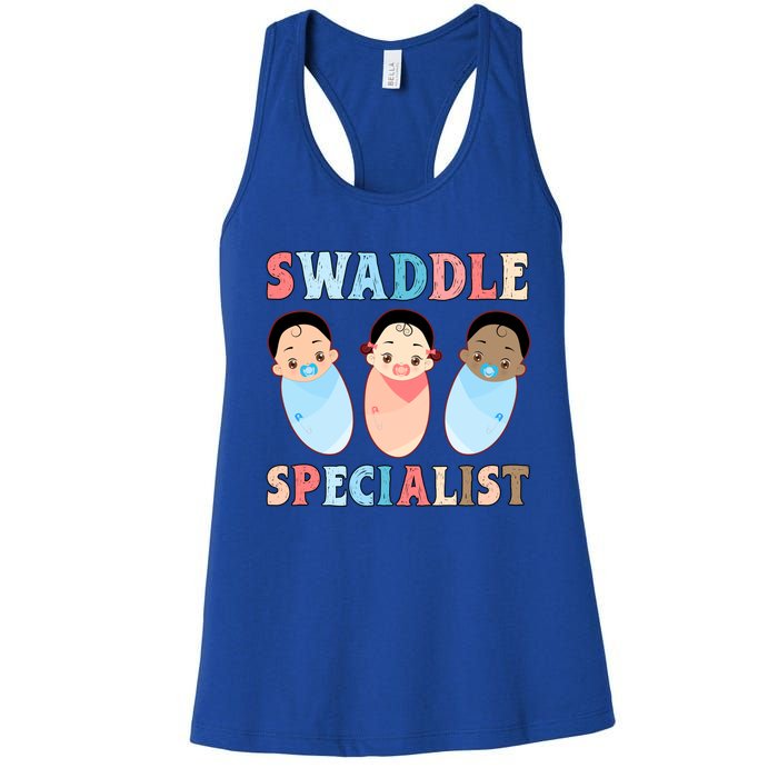 Swaddle Specialist Nicu Labor And Delivery Icu Nurse Gift Women's Racerback Tank