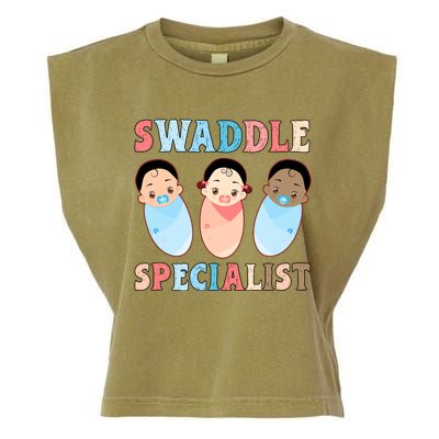 Swaddle Specialist Nicu Labor And Delivery Icu Nurse Gift Garment-Dyed Women's Muscle Tee