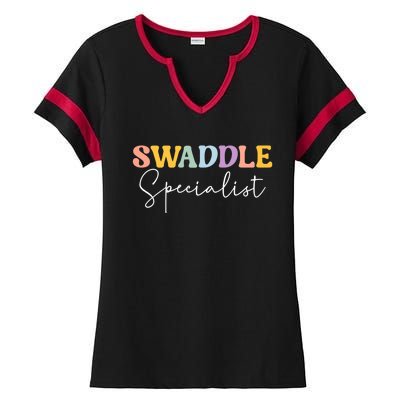 Swaddle Specialist Nurse Nicu Mother Nurse Neonatal Icu Funny Gift Ladies Halftime Notch Neck Tee