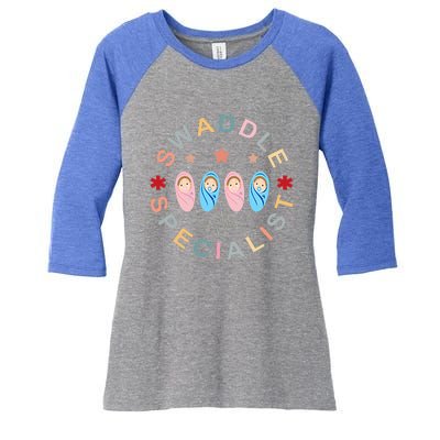 Swaddle Specialist Nurse Postpartum Nurse Mother Baby Nurse Women's Tri-Blend 3/4-Sleeve Raglan Shirt