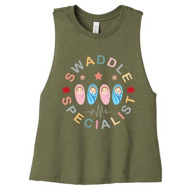 Swaddle Specialist Nurse Postpartum Nurse Mother Baby Nurse Women's Racerback Cropped Tank