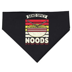 Send Spicey Noods Retro Artwork For A Ra Noodle Lover USA-Made Doggie Bandana