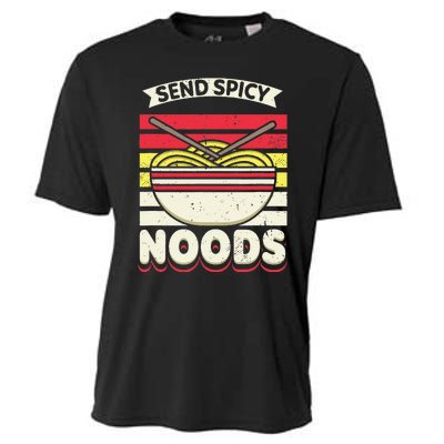 Send Spicey Noods Retro Artwork For A Ra Noodle Lover Cooling Performance Crew T-Shirt