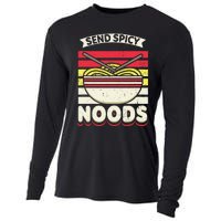 Send Spicey Noods Retro Artwork For A Ra Noodle Lover Cooling Performance Long Sleeve Crew