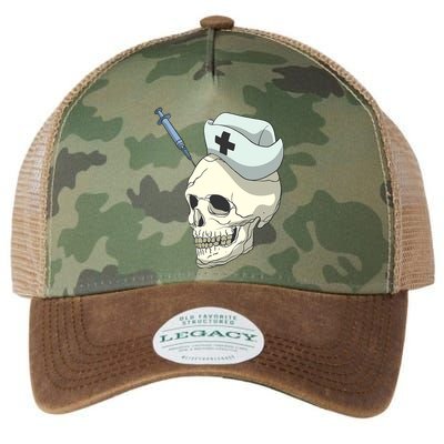 Skull Skeleton Nurse Injection Cute Gift Legacy Tie Dye Trucker Hat