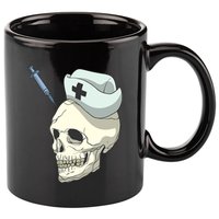 Skull Skeleton Nurse Injection Cute Gift 11oz C Handle Ceramic Mug
