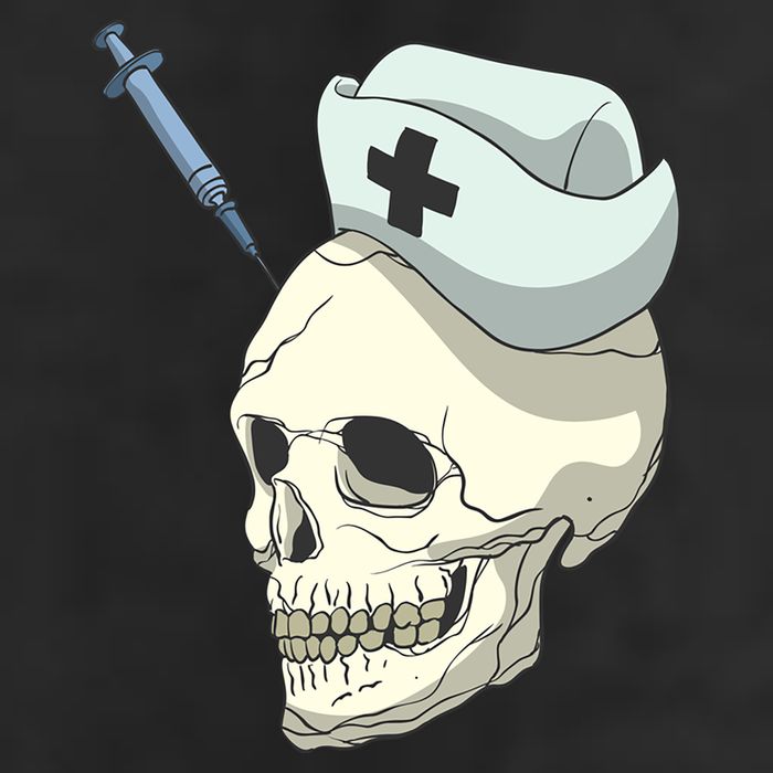 Skull Skeleton Nurse Injection Cute Gift 11oz C Handle Ceramic Mug