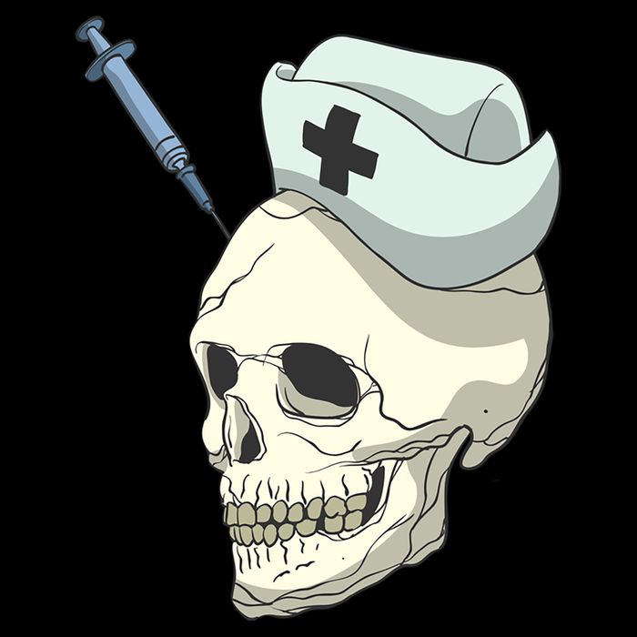 Skull Skeleton Nurse Injection Cute Gift Drawstring Bag
