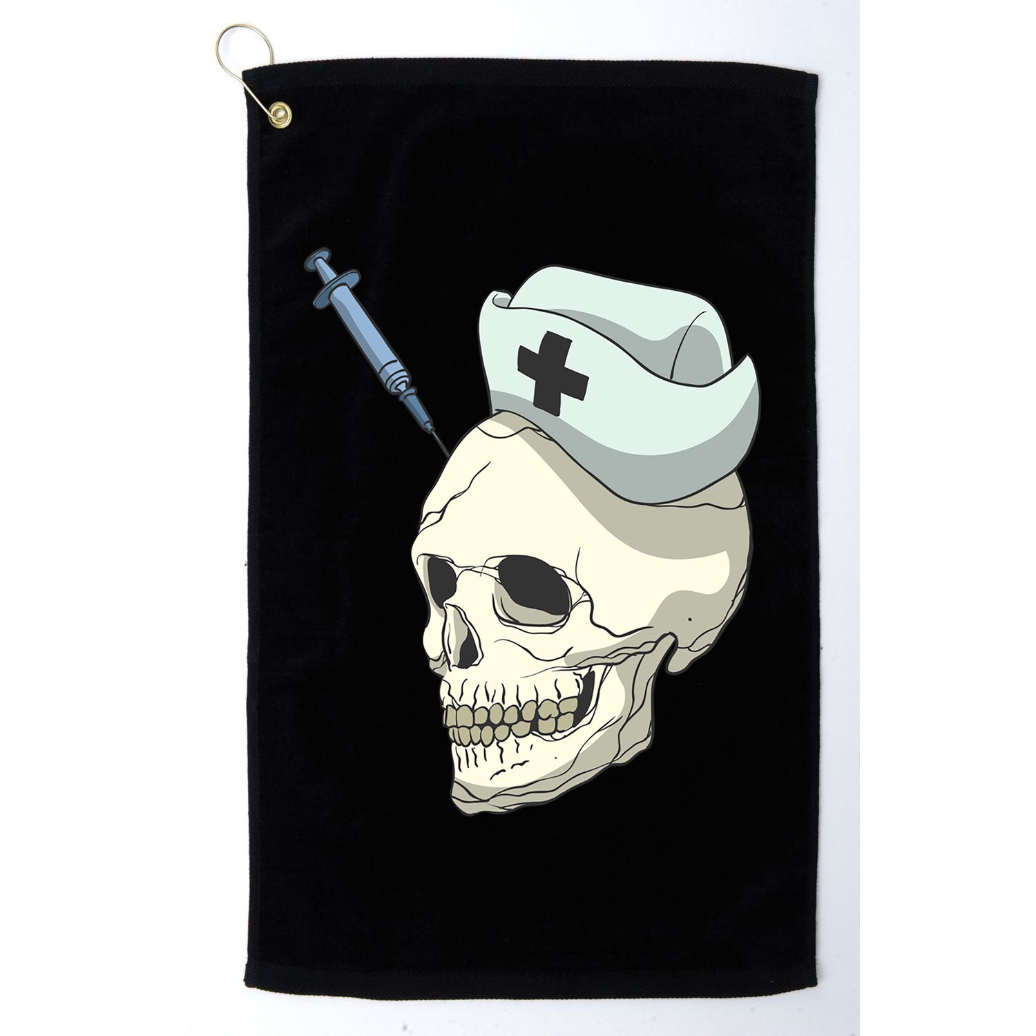 Skull Skeleton Nurse Injection Cute Gift Golf Towel