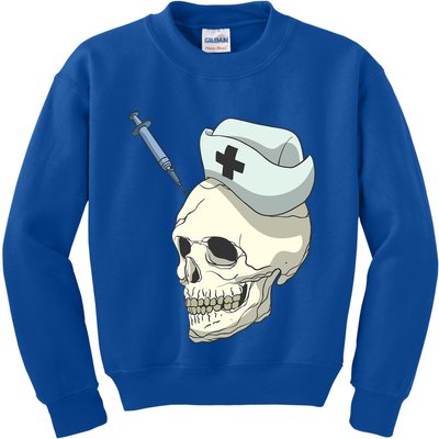Skull Skeleton Nurse Injection Cute Gift Kids Sweatshirt
